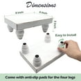 thumbnail image 6 of Wood Riser for Display, Distressed Wooden Pedestal Stand for Decoration, Farmhouse Display Tray for Home Clearance, Bathroom Decor, Living room Decor and Kitchen Counter Decor (White), 6 of 7