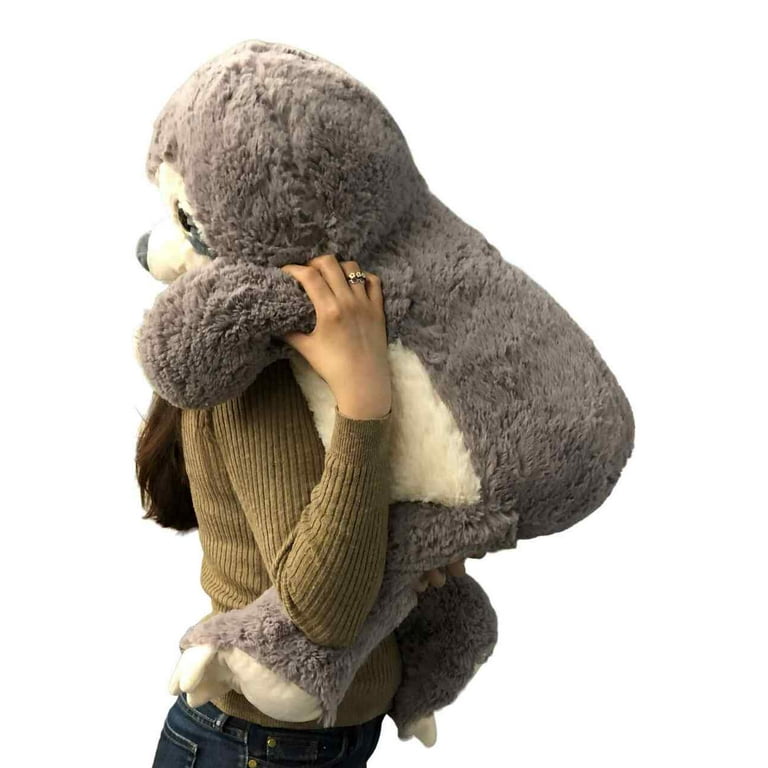 Extra Large Stuffed Sloth 3 Feet Tall 36 Inches Soft 91 cm Big Plush Jumbo Stuffed Animal Gray Color