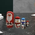 thumbnail image 6 of 5Pcs Wooden Christmas Matryoshka Dolls Wooden for Bedroom Living Room Table, 6 of 8