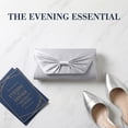 thumbnail image 5 of INSPIRE CHIC Bow Evening Bag Pleated Clutch Purses with Chain for Women Silver, 5 of 6