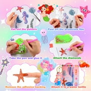 ATOPDREAM Decorate Your Own Water Bottle for Girls, Gifts for 5 6 7 8 9 Year Old Girls, Mermaid Themed Craft Kits for Girls Ages 6-8, Mermaid Painting Craft Girls Birthday Gifts