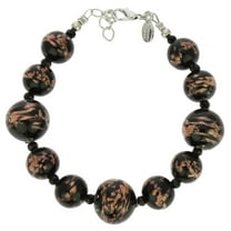 GlassOfVenice Murano Glass Starlight Balls Bracelet - Black