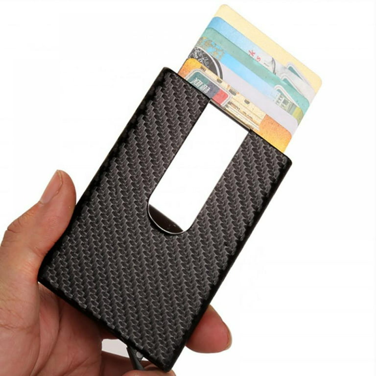 Carbon Fiber Wallet,RFID Blocking Anti-Theft Card Ultra Thin Cash