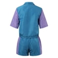 thumbnail image 4 of Uobin Women Color Block Short Sleeve Tracksuit Set, Stand Collar Half Zip Windbreaker Top & Elastic Waist Shorts Summer Outfit, 4 of 6