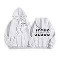 thumbnail image 2 of Christian Hoodies for Men 2025 Long Sleeve Jesus Graphic Hoodie with Pockets Hooded Sweatshirt Pullover Tops, 2 of 6