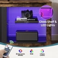 thumbnail image 4 of Bestier Fireplace TV Stand for 75" TVs,Entertainment Center and Media Console with 23" Electric Fireplace, Remote Controlled RGB LED Lighting System and Adjustable Tempered Glass Shelves Rustic Brown, 4 of 12