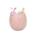 thumbnail image 2 of Decoración de huevo de Pascua, lindo conejo de resina en cáscaras de huevo, figuras para decoración del hogar Rosa, 2 of 8