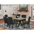 thumbnail image 3 of East West Furniture X697DR124-7 - 7-Piece Dining Room Table Set - 6 Parson Chairs and Table Hardwood Frame, 3 of 3