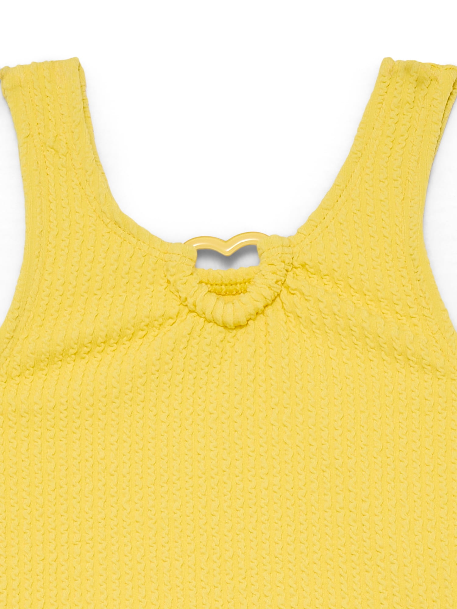 Wonder Nation Baby and Toddler Girl Popcorn Texture Tankini Set, 2-Piece, Sizes 12M-5T