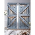 thumbnail image 3 of Farmhouse Wood Grain Sheer Curtains 96 Inch Length 2 Panels Set Window Treatments, Vintage Country Barn Gate Textured Rod Pocket Semi Curtains for Living Room/Bedroom/Kitchen Décor, 104"W x 96"L, 3 of 7