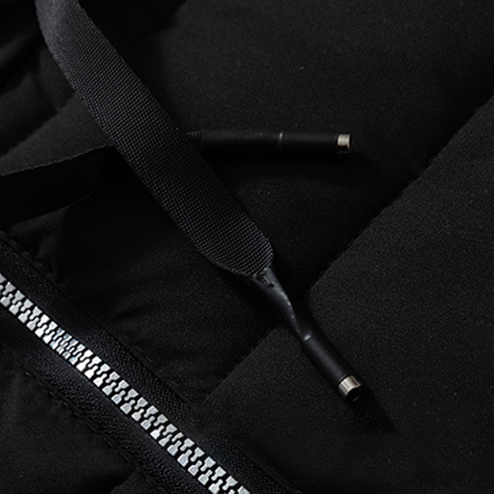 VBTAPA Mens Packable Vest Sleeveless Zip Up Hoodies Hooded Vest Coat Casual Outerwear Vests Lightweight Down Jacket with Pockets Black XXXXL