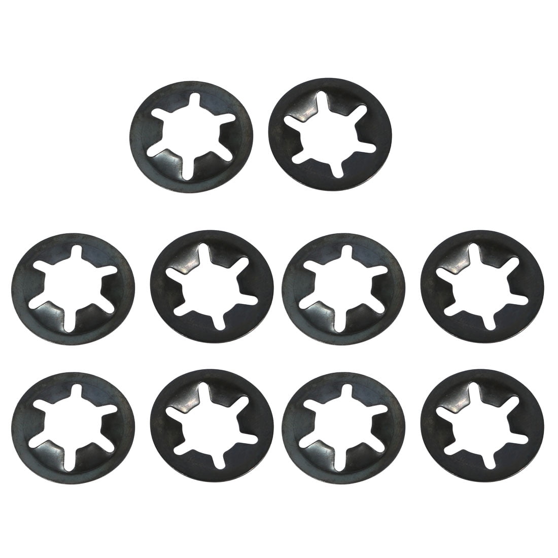 Unique Bargains 10 Pcs 12mm x 25mm Internal Tooth Starlock Star Lock