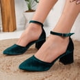 thumbnail image 4 of Marcelle - Zapatos de novia de terciopelo verde esmeralda esmeralda 25 CM, 4 of 6