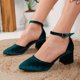 thumbnail image 4 of Marcelle - Zapatos de novia de terciopelo verde esmeralda esmeralda 27 CM, 4 of 6