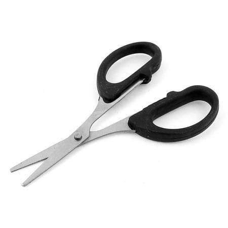 Unique Bargains Black Plastic Handle Metal Flute Sewing Paper Hair Trimmer Straight