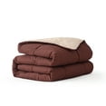 thumbnail image 2 of Evolive All Season Pre Washed Soft Microfiber Down Alternative Reversible Comforter with Box Stitching (Brown/Taupe, Full/Queen), 2 of 6