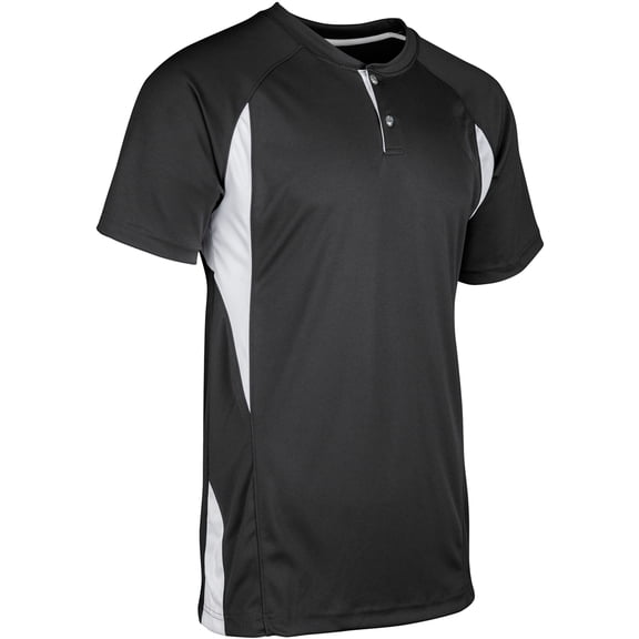 Wild Card Baseball Jersey - BLACK,WHITE - 2XL