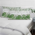 thumbnail image 3 of St. Patrick's Pillow Covers, Linen Long Throw Pillow Case, Luck Shamrock Eucalyptus Leaves Flowers Grey Wooden Holiday Pillow Protector Decorative Cushion Cover for Living Room/Bedroom 20" x 30", 3 of 8