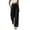 BL38_Black, variant on Lumtrix Cotton Linen Pants for Women Wide Leg Palazzo Pants Elastic High Waisted Summer Beach Casual Lounge Slacks with Pockets Army Green M