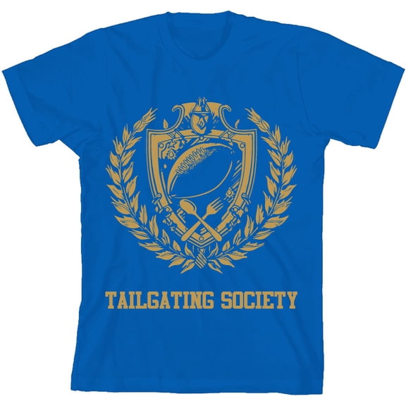 American Football Tailgating Society Youth Natural Crew Neck Short Sleeve Tee-Medium