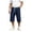 Navy, variant on Hurxie Men's Baggy Sweat Shorts Cotton Long Below Knee Capri Shorts 11" Athletic Casual 3/4 Pants with Pockets White,3XL