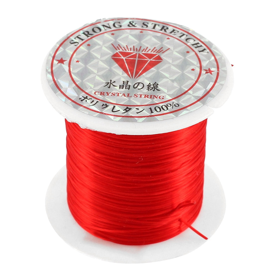 Unique Bargains Stretchy Elastic Bracelet Making String Beading Thread Cord Roll Red 10M Length