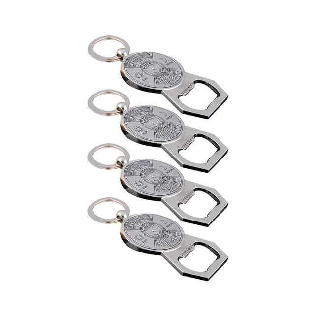 4pcs Practical Keychains Bottle Opener Unique Key Holder Funny Key Ring Key Decoration Small Gift for Men Women