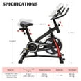 thumbnail image 2 of Exercise Bike Stationary Cycling Indoor Bike for Home Gym Cardio Training Black, 2 of 10