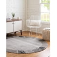 thumbnail image 2 of Unique Loom Tapis de Transition de la Collection Del Mar Inspiré du Design Contemporain Moderne, 8' 0 x 8' 0 Rond, Gris Clair / Beige, 2 of 4