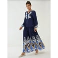 thumbnail image 4 of Printed Long Sleeve Viscose Maxi Dress, 4 of 5