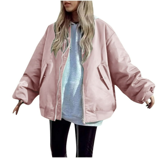 Chaquetas y abrigos casuales de manga larga sin capucha para mujer, chaqueta de algodón holgada y cálida, chaqueta informal, abrigo para mujer