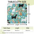 thumbnail image 2 of Chihuahua and Flower Florals Square Fitted Tablecloth with Elastic Edge,Square Table Cover,Washable Elastic Table Cover for Home Kitchen Party Decor 36"x36", 2 of 6