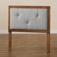 thumbnail image 5 of Baxton Studio Abner Modern and Contemporary Transitional Light Grey Fabric Upholstered and Walnut Brown Finished Wood Twin Size Headboard, 5 of 7