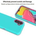 thumbnail image 2 of eBizware for Samsung Galaxy A14 5G Case,Shockproof Heavy Duty Armor Rugged Rough Hard Plastic Rubber Silicone Bumper 2-Layer Hybrid Protective Cover Case for Samsung Galaxy A14 5G, Mintgreen, 2 of 9