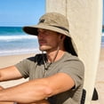 thumbnail image 4 of Anckoeil Wide Brim Fisherman Sun Hat with Neck Flap, Breathable Adjustable Windproof Outdoor Hat for Men Women, Foldable Travel Summer Cap, 4 of 5