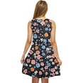 thumbnail image 4 of Staron Robe d'Été pour Femmes Ample Décontractée Col Rond Imprimé Floral Sans Manches Robe de Plage avec Poche Couverture de Maillot de Bain de Printemps Robe de Vacances, 4 of 5