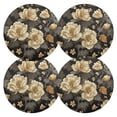 thumbnail image 2 of Round Placemats Plate Mats 15 Inch Non-Slip Heat Resistant Washable PVC Set Table Decoration for Kitchen Dining Elegant Beige Floral, 2 of 5