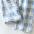 thumbnail image 4 of HAPIMO Women's Flannel Pajama Pant Plaid Pajama with Pockets Wide Leg Lightweight Casual Elastic Waist Home Yoga Pant Blue L, 4 of 5