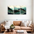 thumbnail image 2 of Elephant Stock Mountain Landscape Abstract Wall Art - Horizontal Multi Panel Canvas - Living Room Wall Decor - Abstract Multi Panel - Gray And Blue Decor - 56" x 27", 2 of 8
