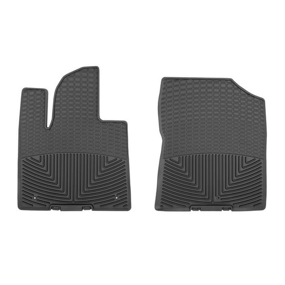 Weathertech Floor Mat W411 All-Weather; Direct-Fit; Deeply Sculpted Channels; Black; Thermoplastic Elastomer TPE; 2 Piece