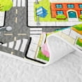 thumbnail image 5 of Manfei Boys City Map Twin Quilt Set,Cartoon Buildings Twin Coverlet Set,Gray,2pcs, 5 of 7