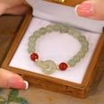 thumbnail image 2 of GKNET Summer Valentine's Day Gift Love Heart Jade Beads Charm Bracelet for Women G WY4-B, 2 of 9