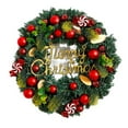 thumbnail image 2 of Gumesh Lifelike Christmas Wreath with Artificial Pine Cones & Berries, Frosted Greenery Front Door Decor, All-Weather Outdoor Holiday Decoration, 2 of 4