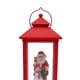 thumbnail image 5 of Linterna navideña con forma de globo de nieve con música y manualidades ligeras para escritorio con estante navideño Rojo Macarena Estatuilla de escritorio, 5 of 6