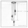 thumbnail image 3 of FSLiving 3-Lights Swag Pendant Light with 20ft Plug-in UL ON/Off Switch Cord Iron Industrial Pendant Lighting Decorated Hanging Ceiling Light Corner Hanging for Dining Room Bedroom - Brown, 3 of 7