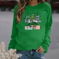 thumbnail image 1 of Jienlioq Hauts de Sortie pour Femmes Mode de Noël Décontractée Imprimé Col Rond Ample Manches Longues Sans Capuche Offres Vendredi Fou, 1 of 4