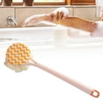 thumbnail image 4 of 2 en 1 cepillo de de mango largo para baño exfoliante para hombres y mujeres Cepillo de tela rosa Zulema cepillo, 4 of 8