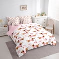 thumbnail image 2 of Homewish Kawaii Pet Dachshund 7-Piece Twin Bedding,Lovely Bow Cherry Bedding Comforter Set,White,Pink Reversible, 2 of 8
