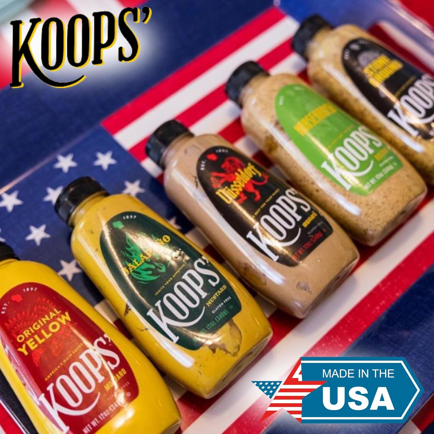KOOPS' Mustard, Jalapeno, 12 oz