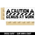 thumbnail image 2 of Caution Genius at Work Teacher Student School Self-Inking Rubber Stamp Ink Stamper - Yellow Ink - Small 1-1/2 Inch, 2 of 7